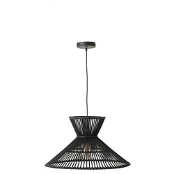 Dansmamaison Suspension Luminaire A Couche Bamboo Noir Small