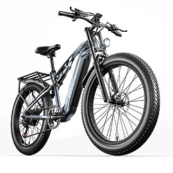 Shengmilo Vélo Électrique Adulte 1000W Moteur BAFANG 48V 840Wh Batterie Li-Ion 7 Vitesses Shimano Gear 90km 42km/h 26" VTT Vélo Électrique MX05 Gris