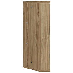 Acheter vidaXL Armoire de bain à miroir d'angle chêne 30x24x60 cm