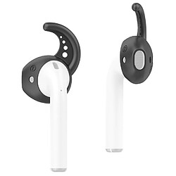 Wewoo Coussinets Mousse Casque de protection en silicone anti-choc pour écouteurs Apple AirPods 1/2 noir 