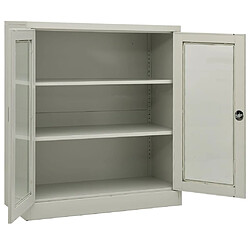 Acheter vidaXL Armoire de bureau Gris clair 90x40x105 cm Acier