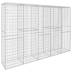 vidaXL Mur en gabion avec couvercle Acier galvanisé 300 x 50 x 200 cm