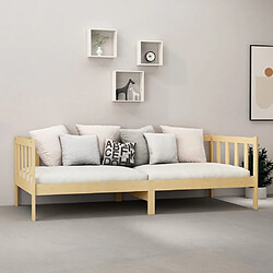 Avis Maison Chic Lit de jour avec matelas, Lit de repos Lit d'invité pour Salon Chambre,Canapé-lit 90x200 cm Bois de pin massif -MN11510