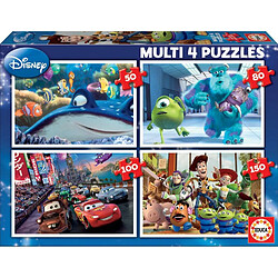 Educa Borras 4 puzzles Pixar Nemo Monstres et Cie Cars Toys Story