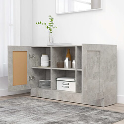 Avis Maison Chic Buffet,Meuble de Rangement,commode pour salon,Cuisine Gris béton 120x30,5x70 cm Aggloméré -MN88850