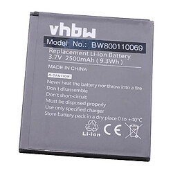 vhbw Li-Polymère batterie 2500mAh (3.8V) pour téléphone portable mobil smartphone Komu K5 