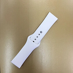 Wewoo Bracelet pour montre connectée en silicone monochrome appliquer Samsung Galaxy Watch Active 22 mm blanc crème