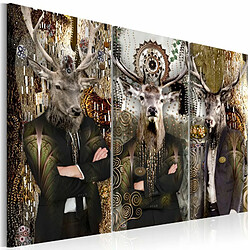 Paris Prix Tableau Imprimé 3 Panneaux Animal Trio Brown 60 x 90 cm