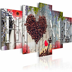 Paris Prix Tableau Imprimé Coffee Heart 100 x 200 cm