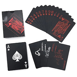 Universal 2 cartes à jouer et cartes à jouer étanches, PVC plastique souple (noir) 