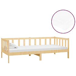 Maison Chic Lit de jour avec matelas, Lit de repos Lit d'invité pour Salon Chambre,Canapé-lit 90x200 cm Bois de pin massif -MN67663