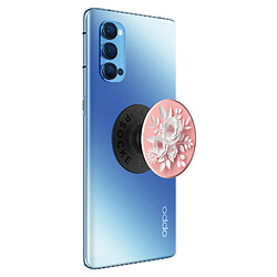 PopGrip Smartphone Maintien Support Vidéo Design Fleur PopSockets Rose et Blanc