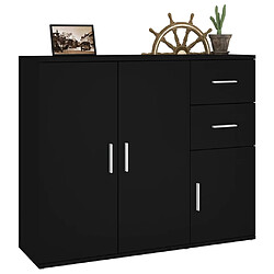 Acheter vidaXL Buffet Noir 91x29,5x75 cm Bois d'ingénierie