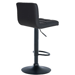 Avis Decoshop26 Tabouret de bar chaise haute de bar pied trompette métal noir siège synthétique noir TDB10613