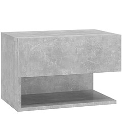 Maison Chic Table de chevet murale - Table de Nuit Gris béton