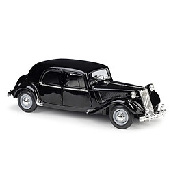 Universal 1: 18 1952 Citroën 15CV gaz moulé alliage modèle rétro voiture classique décoration collection cadeau boîte d'origine(Le noir) 