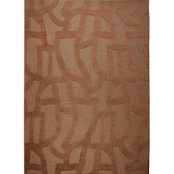 Thedecofactory ECOSSA - Tapis graphique motifs en relief terra cotta 160x230