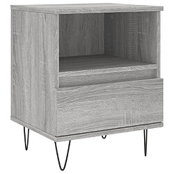 Maison Chic Table de chevet,Table de nuit,Table d'appoint pour salon sonoma gris 40x35x50 cm bois d’ingénierie -MN90354