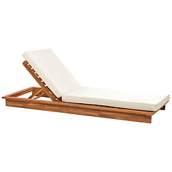 Beliani Chaise longue Bois Bois clair GRANARI 