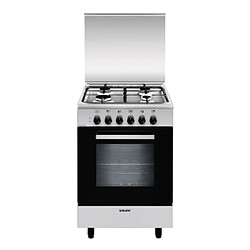 Glem A554MI6 Cuisinière et Piano de Cuisson 54L 4 Foyers 6 Fonctions Gaz Acier Inoxydable