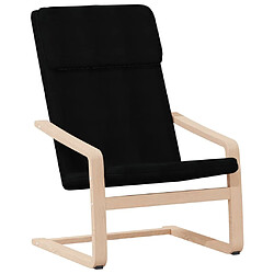 Maison Chic Chaise de relaxation | Fauteuil relax avec repose-pied Noir Tissu -GKD50358 pas cher