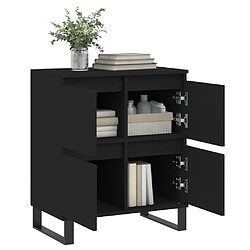 Acheter Maison Chic Buffet,Meuble de Rangement,commode pour salon,Cuisine Noir 60x35x70 cm Bois d'ingénierie -MN37922