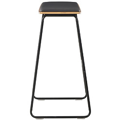 Avis vidaXL Tabourets de bar lot de 4 noir similicuir