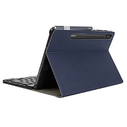 Wewoo ST 860S Pour Samsung Galaxy Tab S6 Etui Clavier Bluetooth Rétro-Éclairage Rétractable 10.5 pouces T860 / T865 avec Fonction Stand & Pen Slot Bleu pas cher