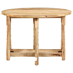 vidaXL Table à manger Rond 110x76 cm Bois de manguier massif