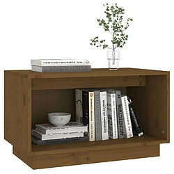 Maison Chic Meuble TV scandinave - Banc TV pour salon Marron miel 60x35x35 cm Bois de pin massif -MN61867 pas cher