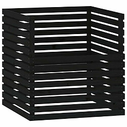 vidaXL Composteur Noir 100x100x102 cm Bois massif de pin