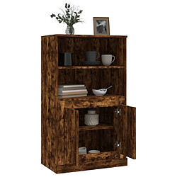 Acheter vidaXL Buffet haut chêne fumé 60x35,5x103,5 cm bois d'ingénierie