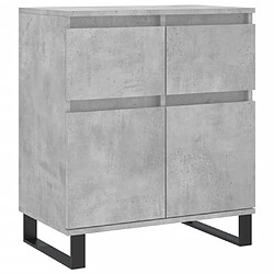 Maison Chic Buffet,Meuble de Rangement,commode pour salon,Cuisine Gris béton 60x35x70 cm Bois d'ingénierie -MN72851