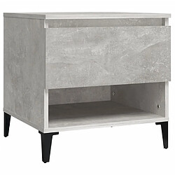 Maison Chic Table d'appoint | Table Basse Gris béton 50x46x50 cm Bois d'ingénierie -GKD23752