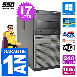 PC Tour Dell 7020 Intel Core i7-4770 RAM 16Go SSD 240Go Windows 10 Wifi · Occasion 