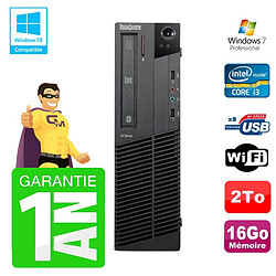 PC Lenovo M91p SFF Intel I3-2120 16Go Disque 2To Graveur Wifi W7 · Occasion 