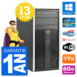 PC Tour HP Compaq Pro 6300 CMT Intel i3-2120 RAM 8Go Disque 1To Windows 10 Wifi · Occasion 