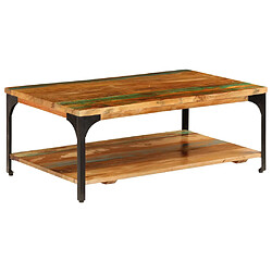 vidaXL Table basse et étagère 100x60x35 cm Bois de récupération solide