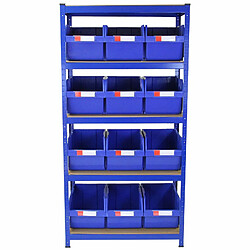 Acheter Monstershop T-RAX Étagère Bleu 90cm avec 12 x Poubelles à Choix Rapide