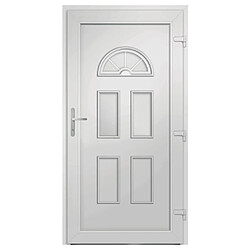 Acheter vidaXL Porte d'entrée Blanc 98x208 cm PVC