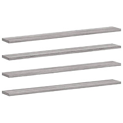 vidaXL Étagères murales 4 pcs sonoma gris 80x10x1,5 cm bois ingénierie