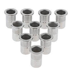 10Pcs / Lot M4-M8 Filetage métrique en acier inoxydable Rivet Nut Rivnut Inserts Nut M8 Écrou à riveter en acier inoxydable