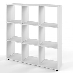 Avis Mpc Etagère bibliothèque blanche 9 cases 104 x 108 x 29 cm (lxhxp)