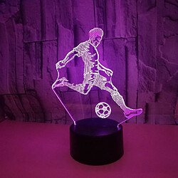 Universal Lumière 3D de football, Lumière de diapositive lumineuse à LED 7 changements de couleur Commande tactile Lampe de table optique USB, Lampe de chevet Meilleurs cadeaux pour les enfants Noël Anniversaire Jouet, (noir) 