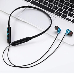 Wewoo Bluetooth 4.2 Sport Ecouteur sans fil Bluetooth, Carte de support (Noir Bleu)