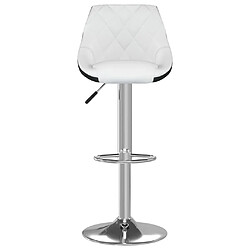 Avis vidaXL Tabourets de bar lot de 2 blanc et noir similicuir