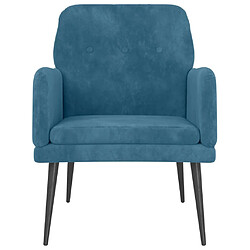 Avis Maison Chic Fauteuil relax,Chaise pour salon Bleu 62x79x79 cm Velours -MN63569