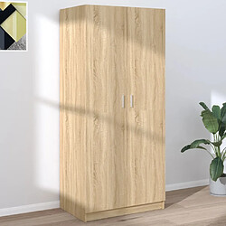 vidaXL Garde-robe Chêne sonoma 80x52x180 cm Bois d’ingénierie 