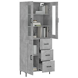 Avis Maison Chic Buffet,Meuble de Rangement,commode pour salon,Cuisine Gris béton 69,5x34x180 cm Bois d'ingénierie -MN99304