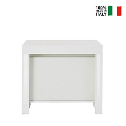 Ahd Amazing Home Design Table À Manger Blanc Brillant Extensible 90-300x51cm Console Design Pratika White